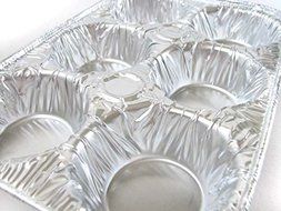 Disposable Aluminum 6 Cup Muffin Tray #1500 (10) N2