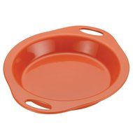Rachael Ray Stoneware 9-Inch Pie Baker, Orange N5