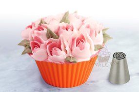 Russian Piping Tips 29pcs Set - incl 14 piping nozzle tips, 12 silicone cupcake liner, Coupler, 2 Reusable pastry... N6
