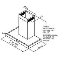 Miseno MH00836AS 750 CFM 36" Stainless Steel Wall Mounted Range Hood with Dual H, Stainless Steel N3