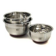 Kitchen Concepts Stainless Steel 3 Piece Non-Skid Mixing Bowl Set