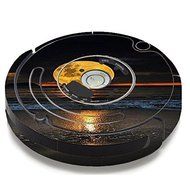 Skin Decal Vinyl Wrap For IRobot Roomba 650 655 Vacuum / Full Moon And Sea