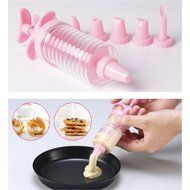 FourthDec Mini Cake Decorating Kit/ 9 Set Icing Tips for Kids Only - Pink N2