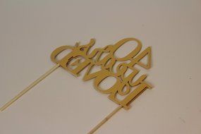 All About Details Gold 40-Years-Loved Cake Topper