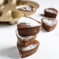 Forvel 6-Cup Non-Stick Metallic Sweet Heart Muffin Pan Mold Butter Cake Cookies Baking Tin N4