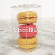 25 Sets of Clear Macaron Boxes for 3 Macarons ($1.1 Per Macaron Box) N4