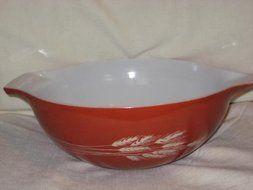 Vintage Pyrex 1980's " Autumn Harvest " Cinderella Mixing Nesting Batter Bowl - 4 Quart #444