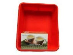 1 X Agora Silicone Square Lasagne Cake Pan Color Red Wine or Red with Free Tupperware Green Tea 1 Box N2