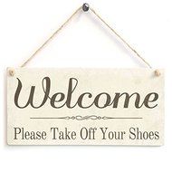 Welcome Please Take Off Your Shoes Wood Chalk Sign By meijiafei