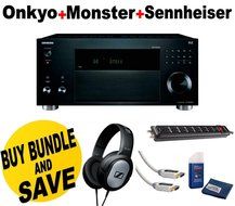 Onkyo TX-RZ3100 11.2-Channel A/V Receiver + Sennheiser HD201 Lightweight Over-Ear Binaural Headphones + Monster...