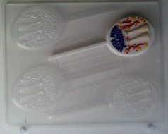 Oval w/ HAPPY NEW YEAR, champagne flutes &amp; confetti LP025 Lets party Chocolate Candy Mold