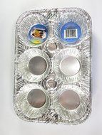6 Disposable Aluminum Muffin Pans