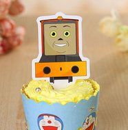 Yunko 60 Pcs Thomas and Friends Fun Cupcake Decorative Toppers Cupcake Decorating Tools N3