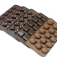 Webake 5 Pack Silicone Chocolate Molds, Candy Molds, 15 Cavity 5 Shape