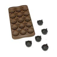 Webake 5 Pack Silicone Chocolate Molds, Candy Molds, 15 Cavity 5 Shape N2