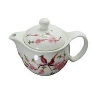 Peach Blossom Stylish Ceramic Teapot With Tea Infuser Tea Kettle N2