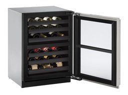 U-Line U3024ZWCINT01A Built-in Wine Storage, 24", Stainless Steel