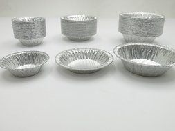 Disposable Aluminum Tart Pan/Mini Pie Pan Variety Pack- 3" tart pans-4.5" Tart pans- 5" tart pans (50) N3