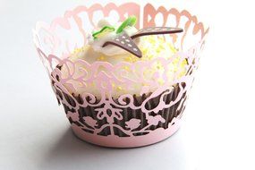 Kuke 24 pcs Mysterious Ancient China Ghost Laser Cut Cupcake Wrappers Cupcake Liners Muffin Container for Baby... N6