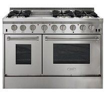 AGA APRO48AGSS 48" Professional Gas Range with RapidBake Convection, Stainless Steel N4