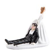 Better Line Funny Decorative Cake Toppers - Bride Carrying the Groom Cake Topper N24