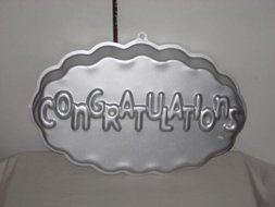 Vintage 1986 Wilton &quot; Congratulation &quot; Cake Baking Pan