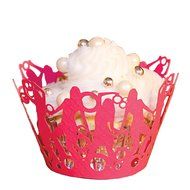 Filigree Regular Cupcake Wrapper, White, 12 pack N10