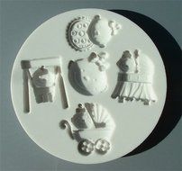 Baby Girl - Silicone Icing Moulds for Cake and Cupcake Decoration