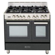 Verona VEFSGE365NDE 36&quot; Double Oven Dual Fuel Range with 5 Sealed Gas Burners 2.4 cu. ft. Oven Capacity Quiet...