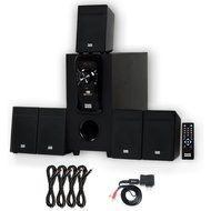 Acoustic Audio AA5150 Home Theater 5.1 Speaker System with Bluetooth FM Tuner and 4 Extension Cables