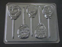 Strong Ranger Face Chocolate Candy Lollipop Mold Power Dude