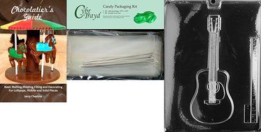 Cybrtrayd J030 Guitar Chocolate Candy Mold with Exclusive Cybrtrayd Copyrighted Chocolate Molding Instructions N4