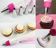 HOCUS&trade; Colorswirl 2-color Coupler Decorating Kit, 12-inch Nonstick Reusable Decorating Piping Bags with Double... N13