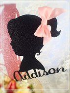 Little Girl Birthday Cake Topper - Custom N5