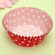 100pcs Red Polka Dot Muffin Cupcake Paper Liners Cups N6