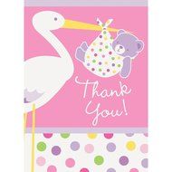 Pink Stork Girl Baby Shower Cupcake Kit for 24 N3