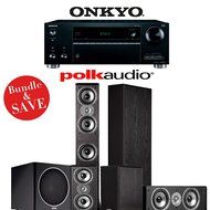 Onkyo TX-RZ610 7.2-Channel Network A/V Receiver + Polk Audio TSi 400 + Polk Audio TSi 200 + Polk Audio CS10 +...