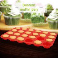 Silicone Mini Muffin Pans, SySrion 24 Cup Premium Cupcakes Pan Shapes, Non-stick, BPA-free Food Grade Silicon... N10
