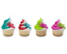 DecoPac Merry Christmas Cupcake Picks (12 Count)