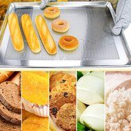 Aluminum Non-stick Baking Cookies Breads Sheet Pan Tray Plate Tool Silver Tone, 18&quot; x 13&quot; N11