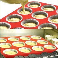 Silicone Mini Muffin Pans, SySrion 24 Cup Premium Cupcakes Pan Shapes, Non-stick, BPA-free Food Grade Silicon... N11