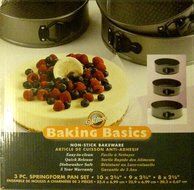 Baking Basics Non-stick Bakeware: 3 Piece Springform Cake Set
