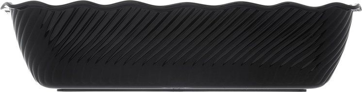 Carlisle 696603 Tulip Deli SAN Crock, 10 lb. Capacity, 13.06 x 10.37 x 3.25", Black (Case of 6) N3