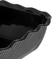Carlisle 696603 Tulip Deli SAN Crock, 10 lb. Capacity, 13.06 x 10.37 x 3.25", Black (Case of 6) N4