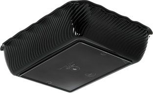 Carlisle 696603 Tulip Deli SAN Crock, 10 lb. Capacity, 13.06 x 10.37 x 3.25", Black (Case of 6) N5