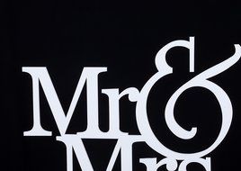 LOVENJOY with Gift Box Mr and Mrs Monogram Wedding Engagement Cake Topper (5.5-inch, Silver Glitter) N28