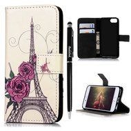 iPhone 7 Case (4.7 inch) - Wallet Folio Flip Premuim PU Leather Case Colorful Print Design with Stand Magnetic... N124