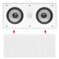 Pyle PDIWCS56 In-Wall / In-Ceiling Dual 5.25-Inch Center Channel Sound System, 2-Way, Flush Mount, White, Single...