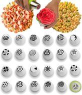 Russian Piping Tips - Cake Decorating Baking Supplies Kit - Icing Pastry Disposable Bags &amp; Coupler - Premium 29...