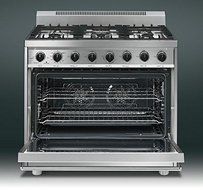 Smeg C36GGXU 36" Free Standing Gas Range with 6 Gas Burners and 3 Cooking Modes, Stainless Steel N4